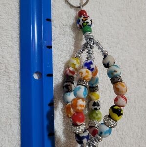 Colorful Beaded Keychain